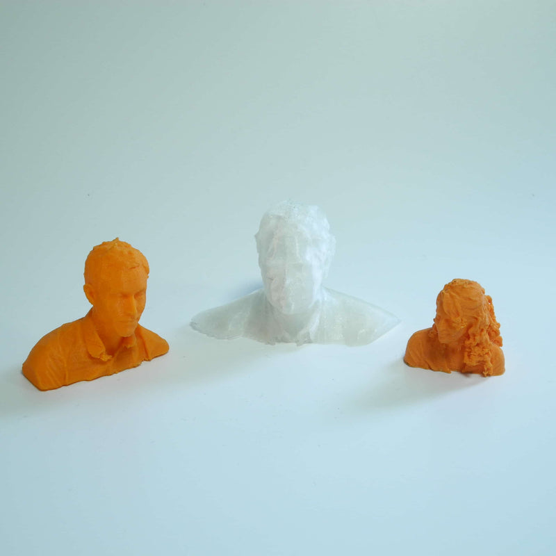 Bustes issus de scans 3D en PLA